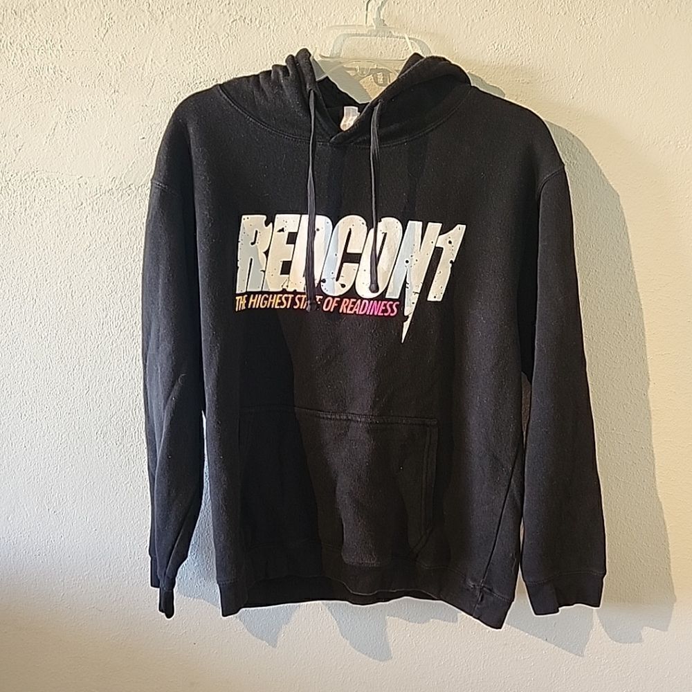 REDCON 1 Hoodie Mens Large Black Logo Sweatshirt Pullover Casual